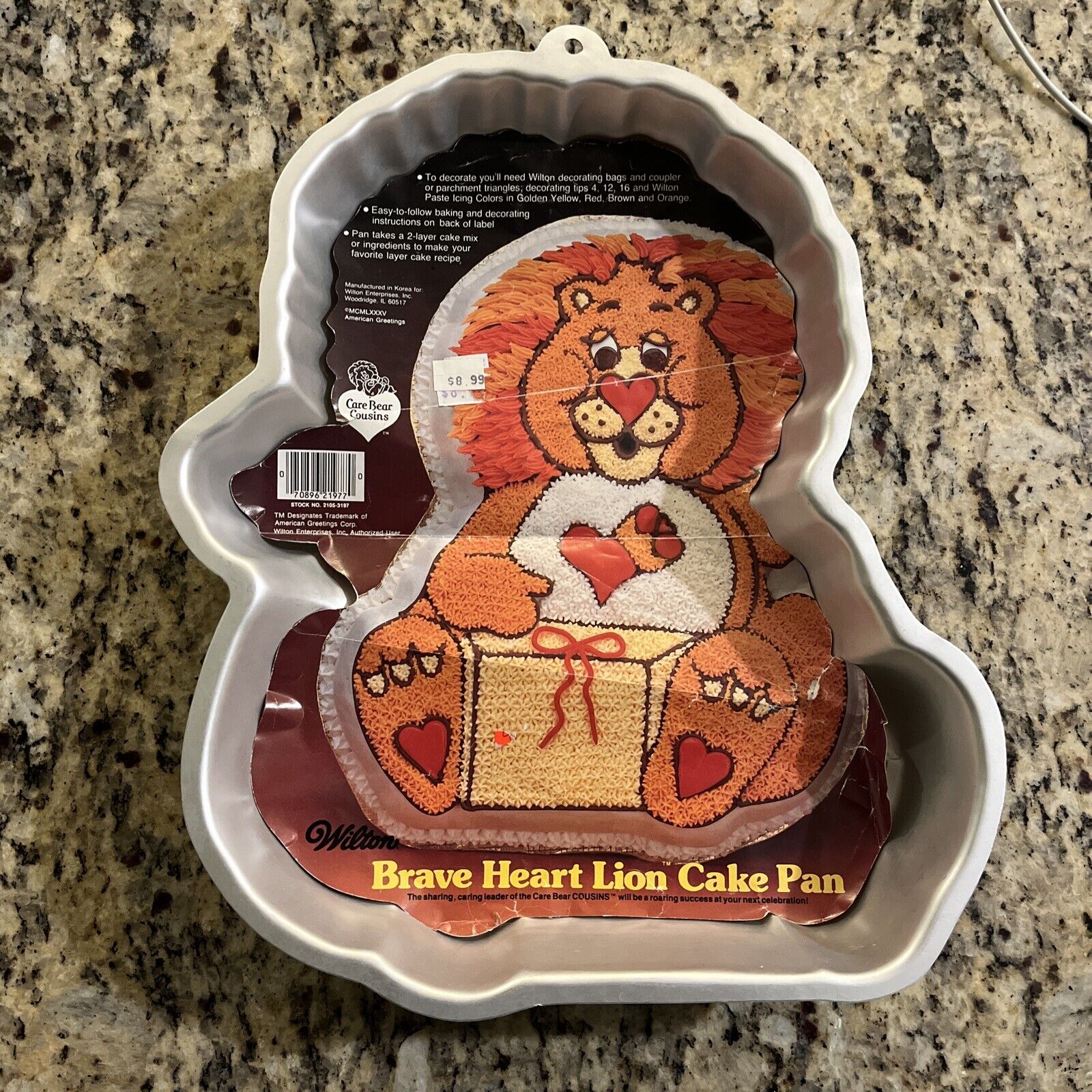 Vintage 1980s Care Bears Brave Heart Lion Wilton Cake Pan 2105-3197