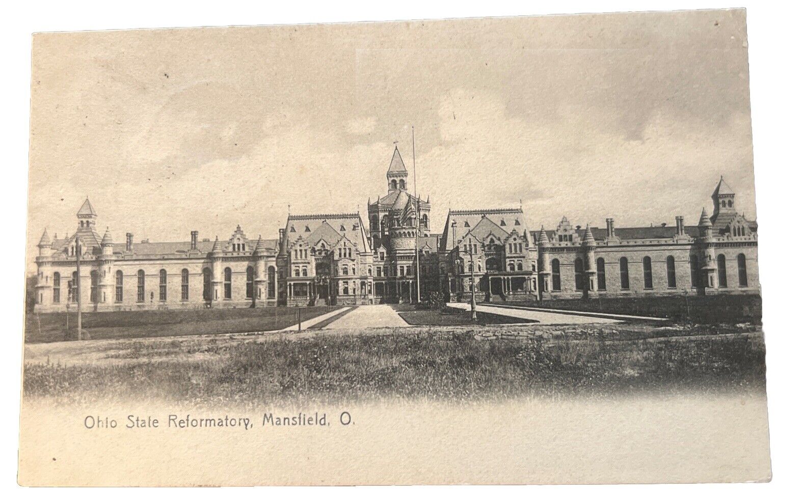 Ohio State Reformatory Mansfield OH Postcard 1906 Postmark Mansfield Hand Cancel