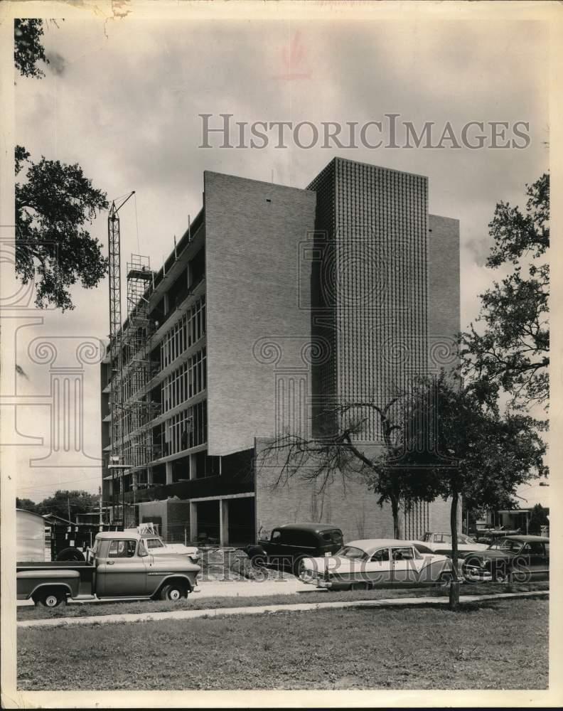 1957 Press Photo Medical Professional Building construction progress - saa57903