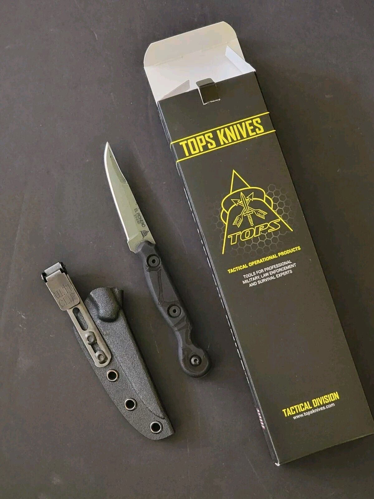 Tops knives El Pionero / Modified Blade/Modified Color Black/ed\'s Manifesto 