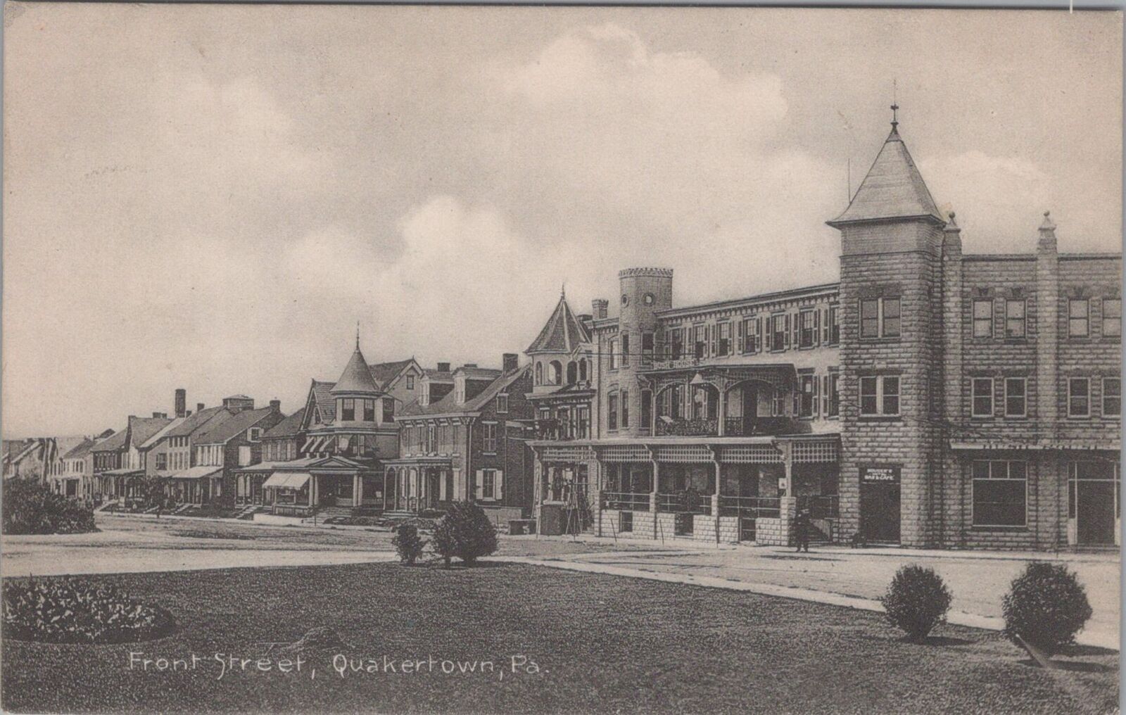 Postcard Front Street Quakertown PA 1910