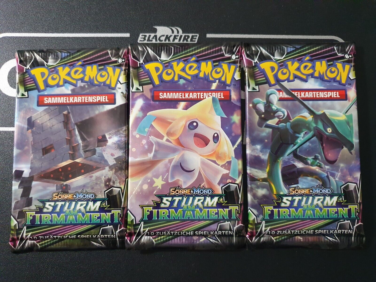 3x Pokemon Storm on the Firmament Booster - NEW & ORIGINAL PACKAGING Sealed - 2018 - German 