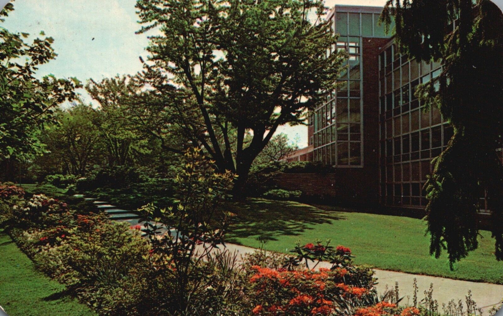 Postcard MI East Lansing Formal Gardens MI State University Vintage PC H1454