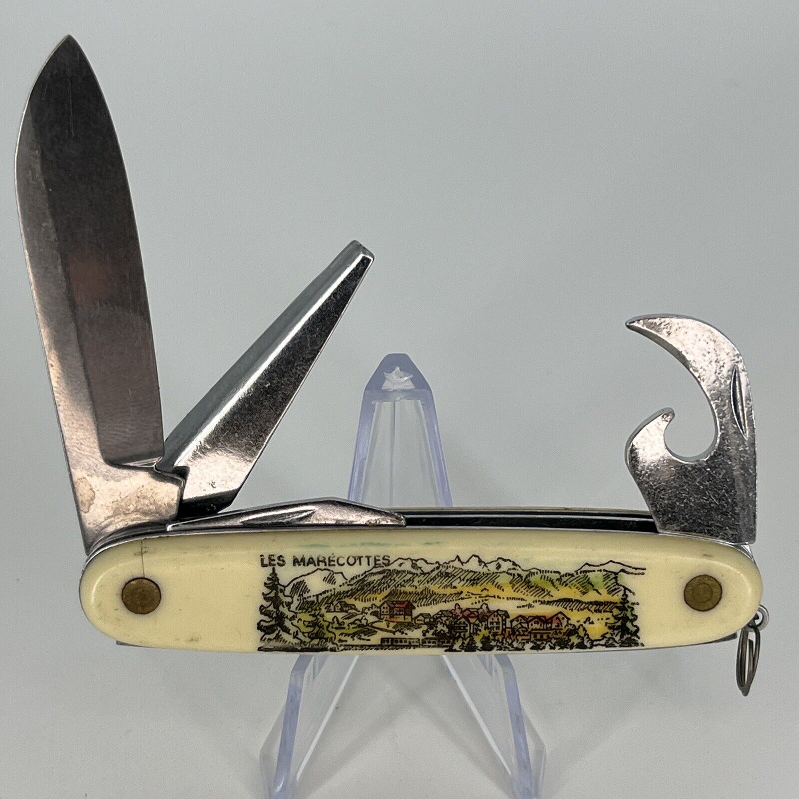 Vintage LES MARECOTTES FES Rostfrei German Stainless Folding Pocket Knife