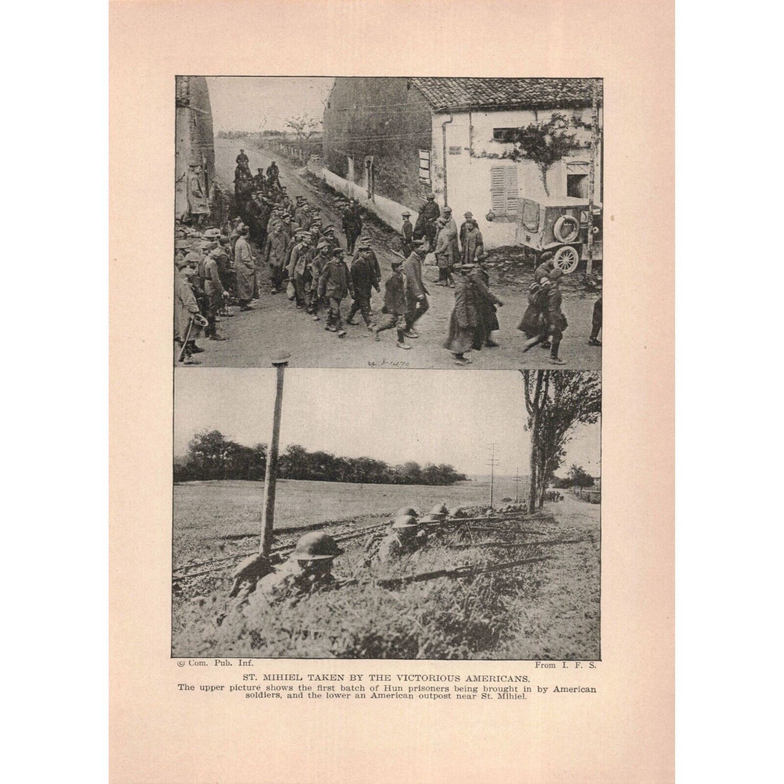 C.1919 WWI St. Mihiel Captured Book Print 2T1-65