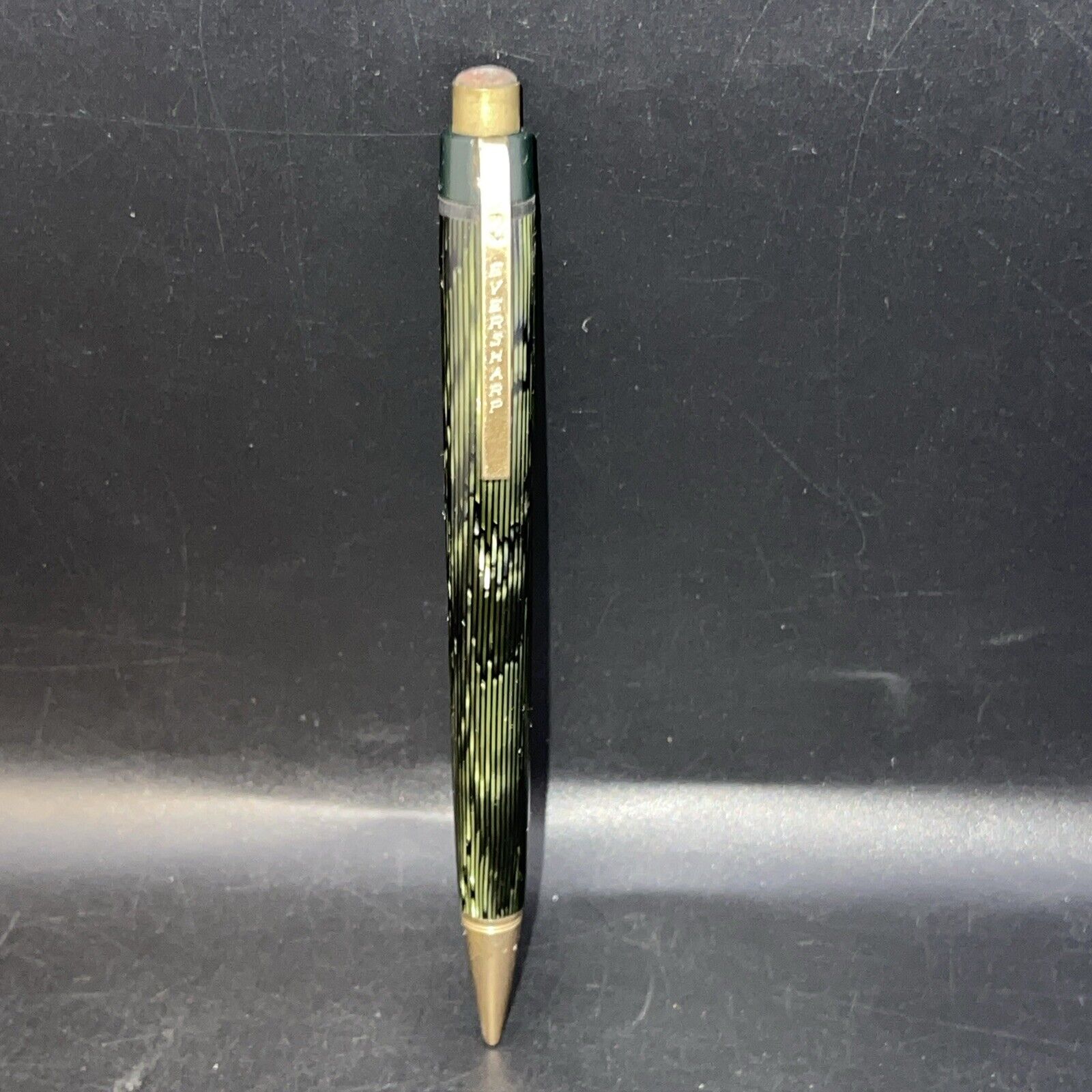 VTG Wahl Eversharp Skyline Mechanical Pencil Full Stripe Green Celluloid Pearl