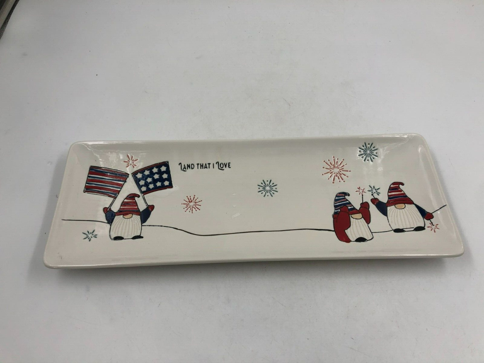 Tag Ceramic 13.5in Gnome Land That I love Serving Platter AA01B11011
