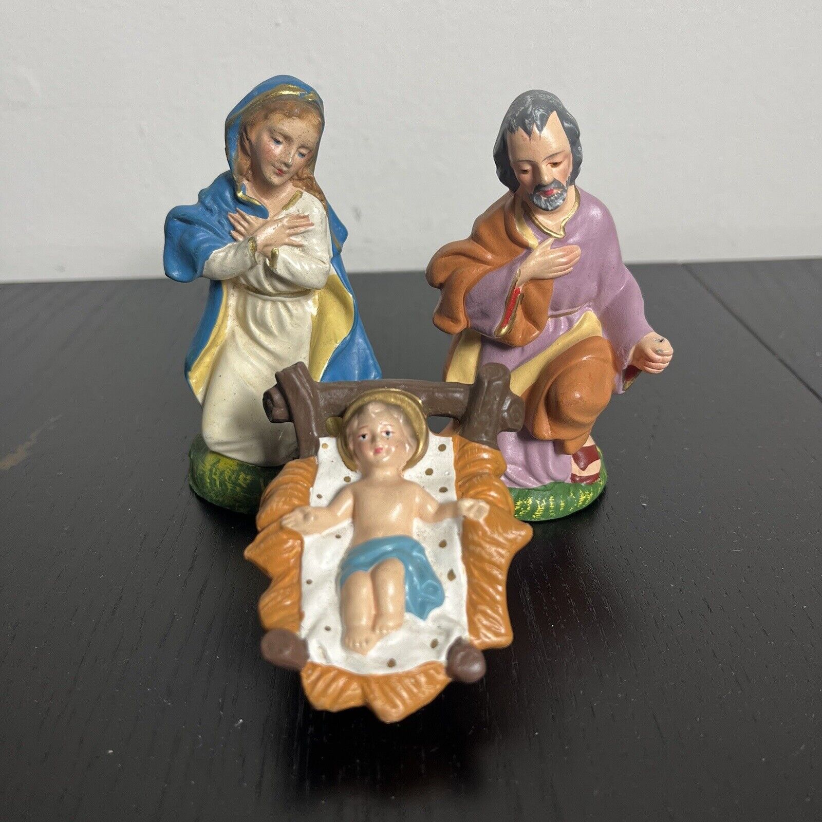 Vintage 60s/1960s Holy Family Christmas Nativity Set Mary Joseph Baby Jesus