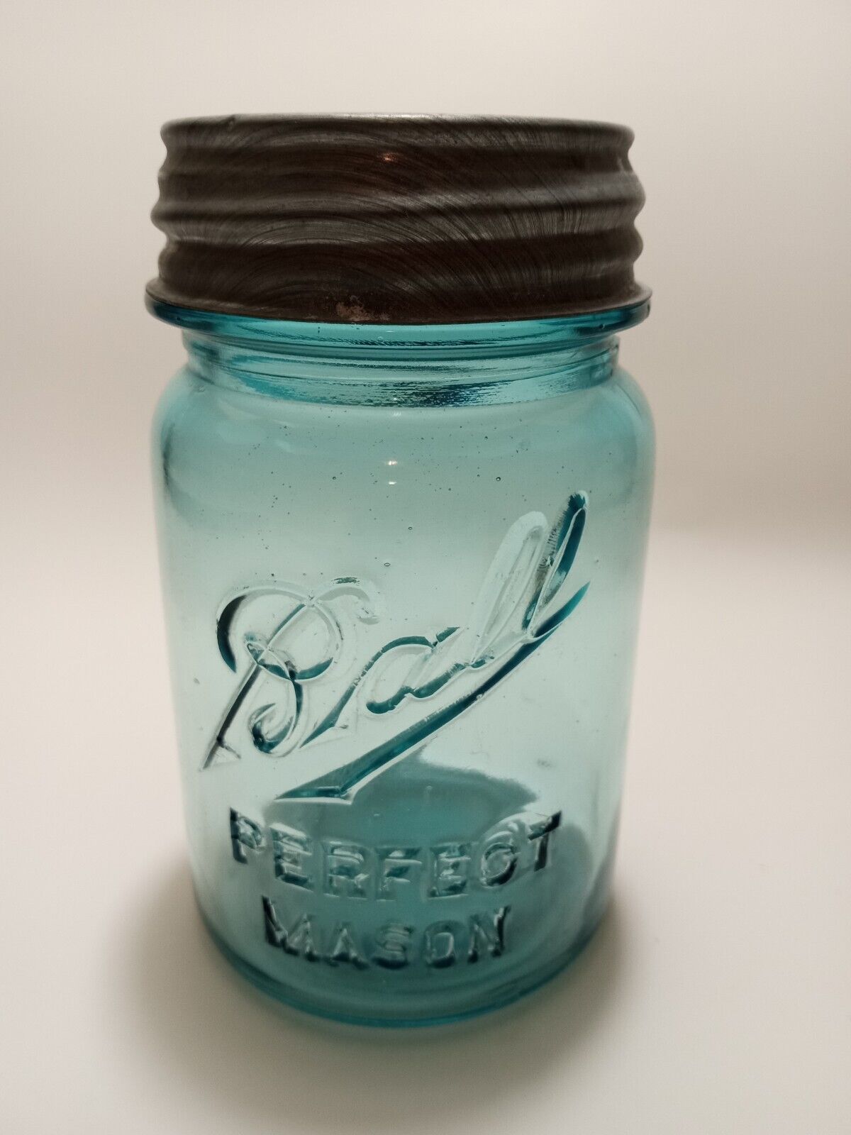 1910-1920\'s Authentic Antique Ball Perfect Mason Jar, 1 Pint/Mold #7/Zinc Lid