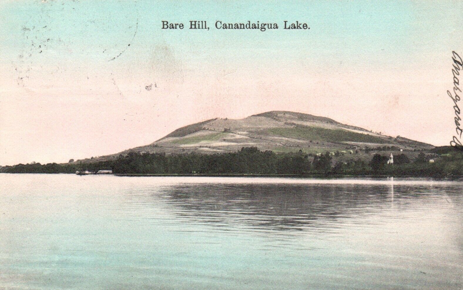 Postcard NY Canandaigua Lake New York Bare Hill Posted 1908 Vintage PC K275