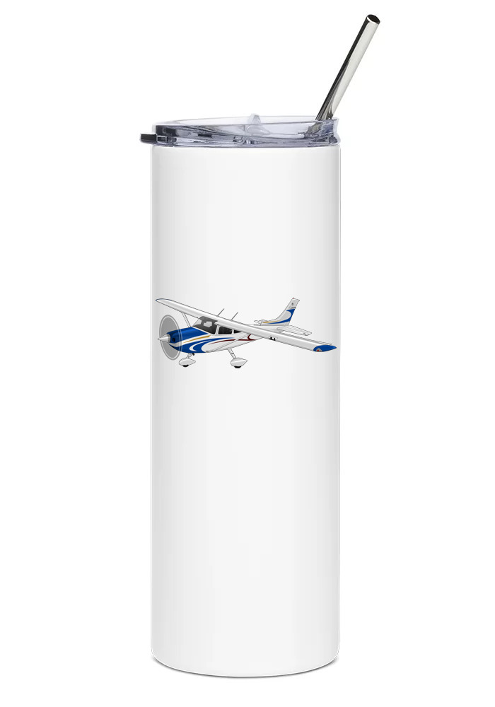 Cessna 172S Stainless Steel Water Tumbler with straw - 20oz.