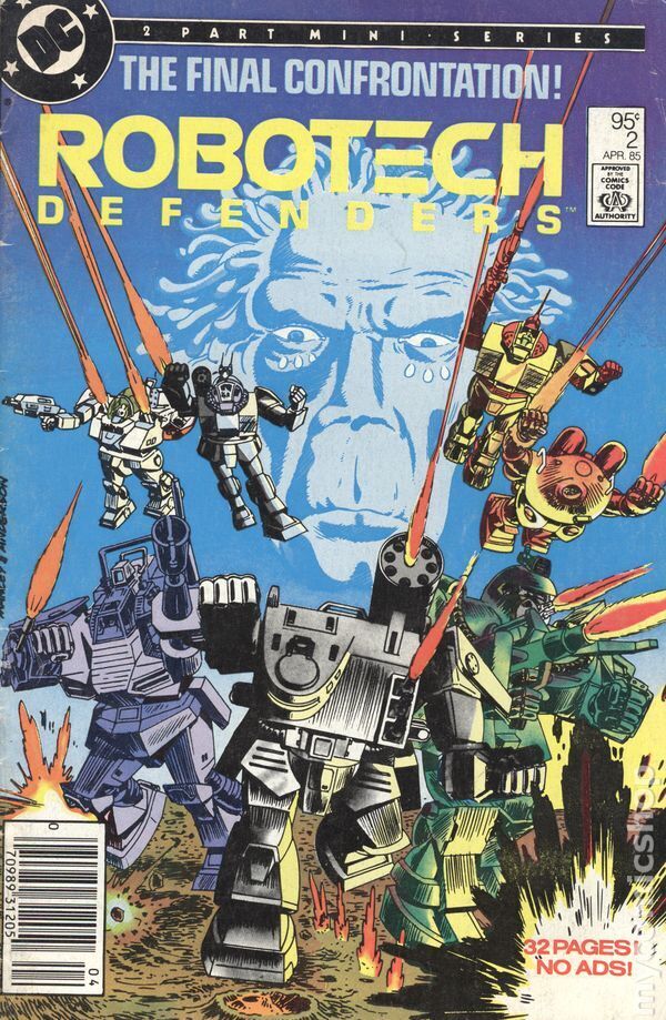 Robotech Defenders Canadian Price Variant #2 VG 1985 Stock Image Low Grade
