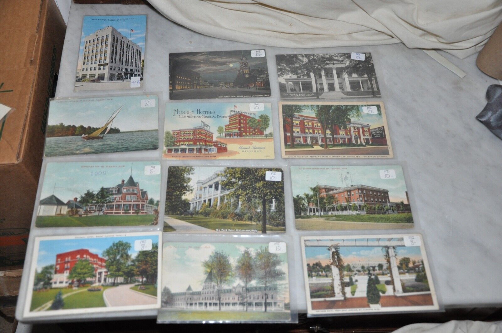 Michigan postcard  Lot Of 42   Mt. Clemens  Michigan State Postcards