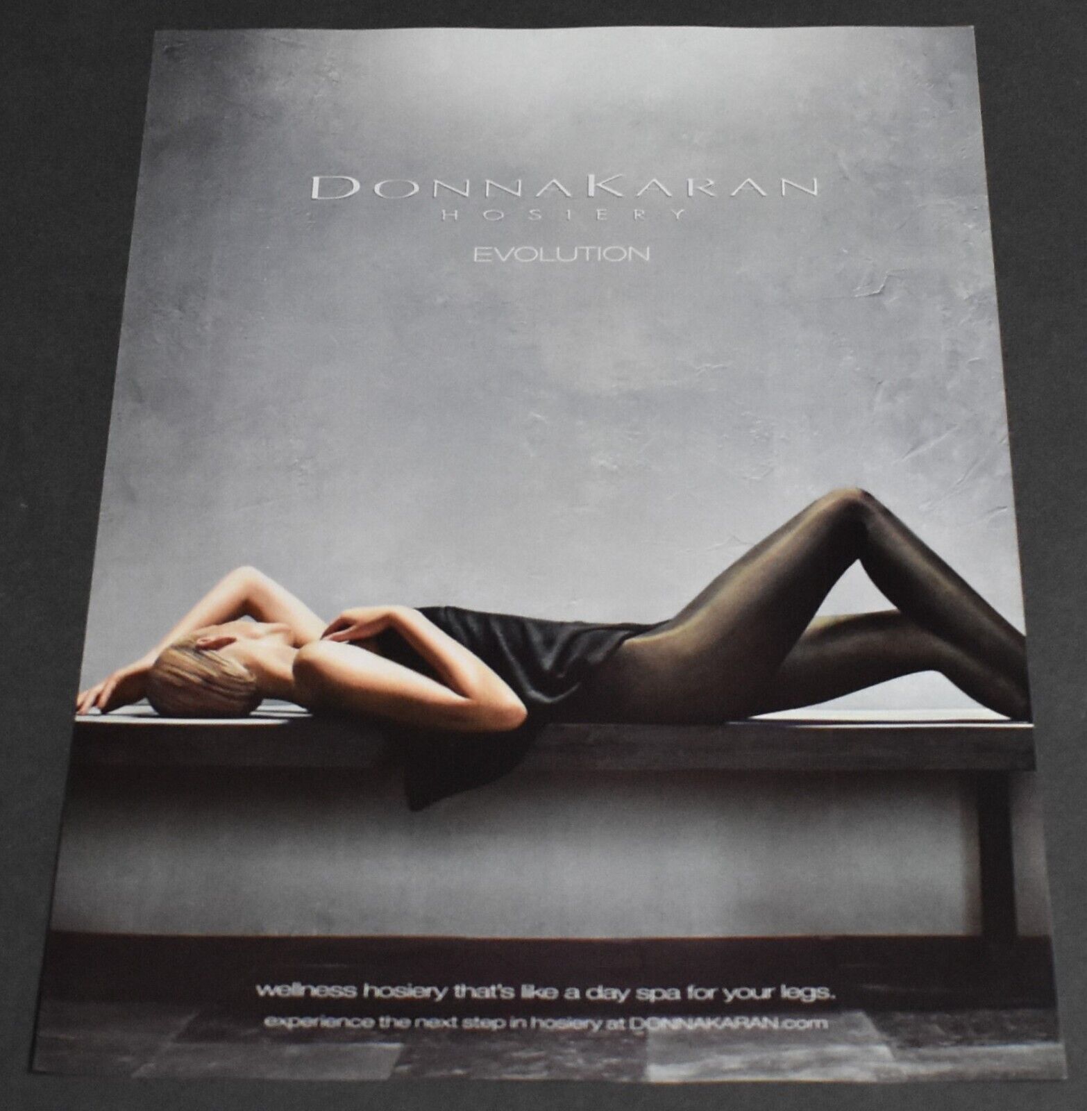 2012 Print Ad Sexy Donna Karan Hosiery Pantyhose Blonde Lady Feminine Beauty art