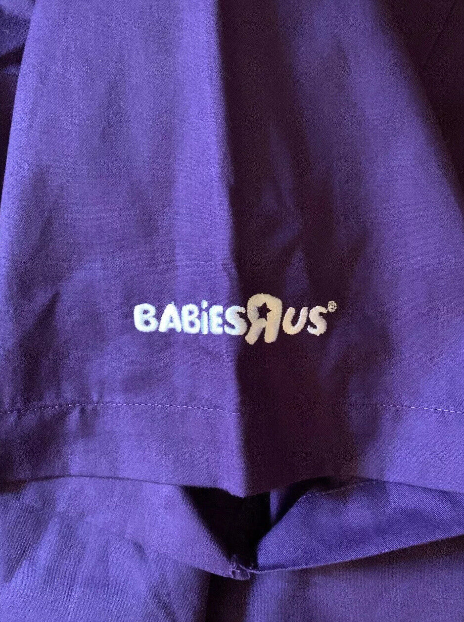 New Babies R Us Button Down Purple Work Shirt Cotton Twill Never Used NOS