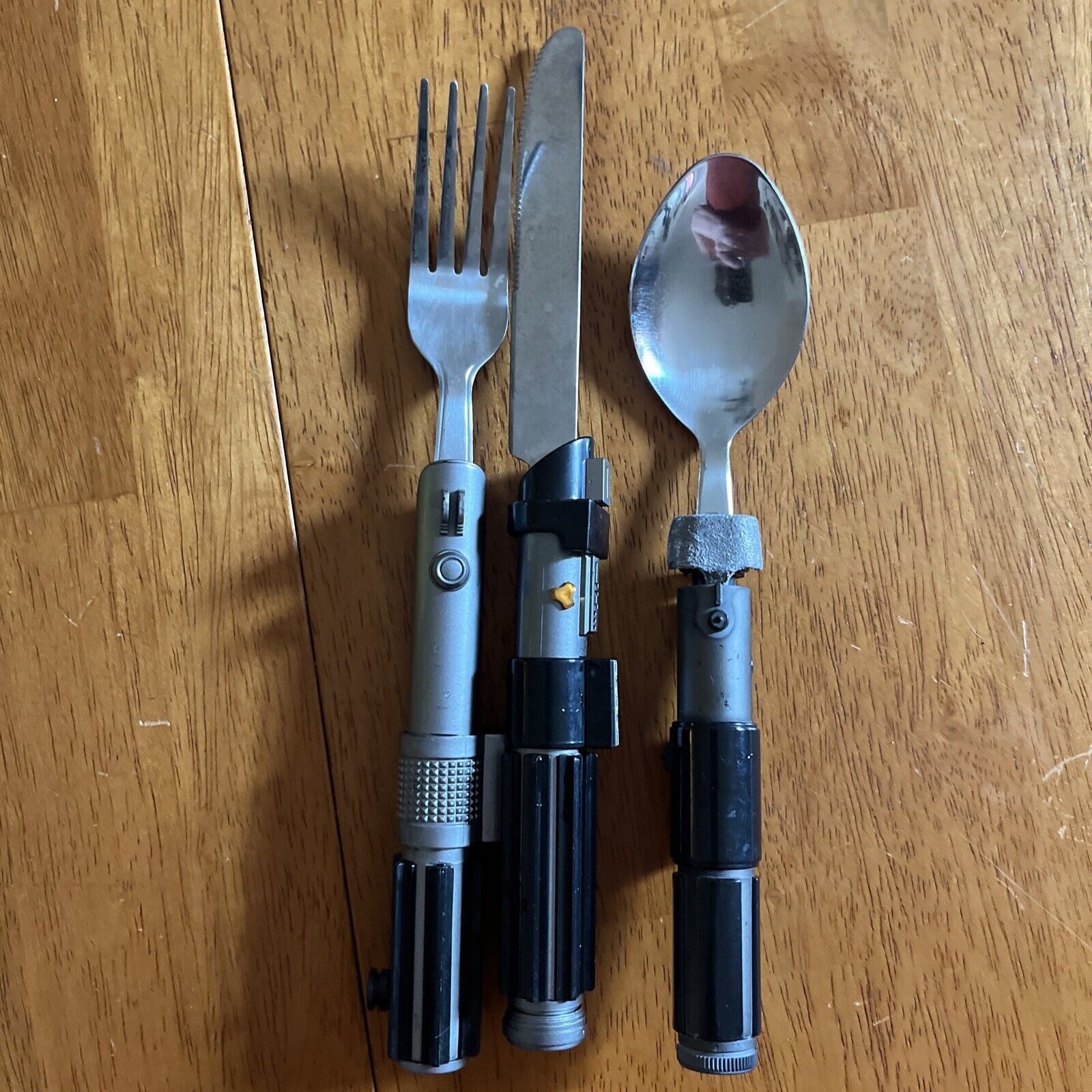 Disney Star Wars Darth Vader’s Light Saber 3pc Cutlery Silverware Set Used 