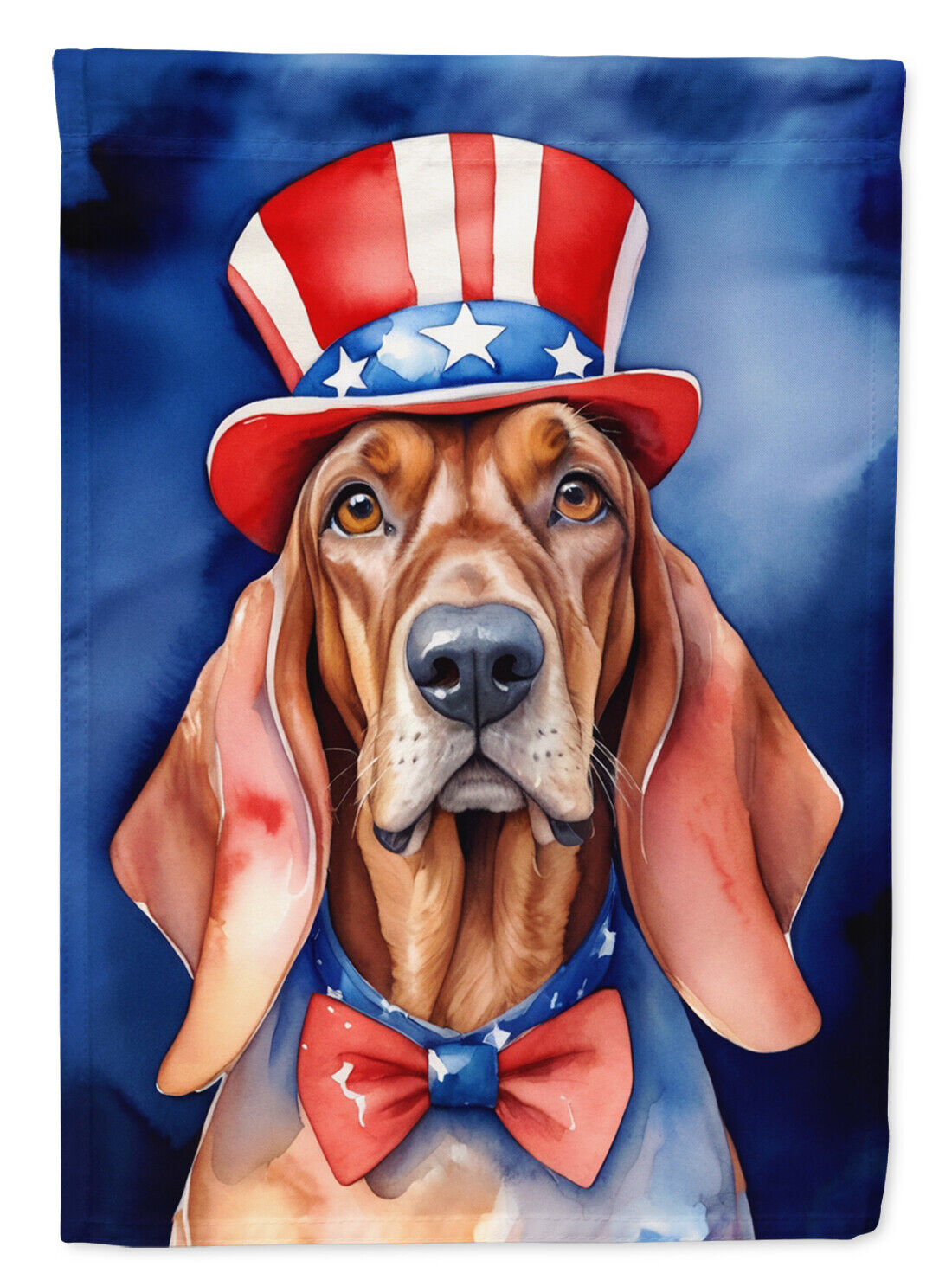 Redbone Coonhound Patriotic American Flag Garden Size DAC5789GF