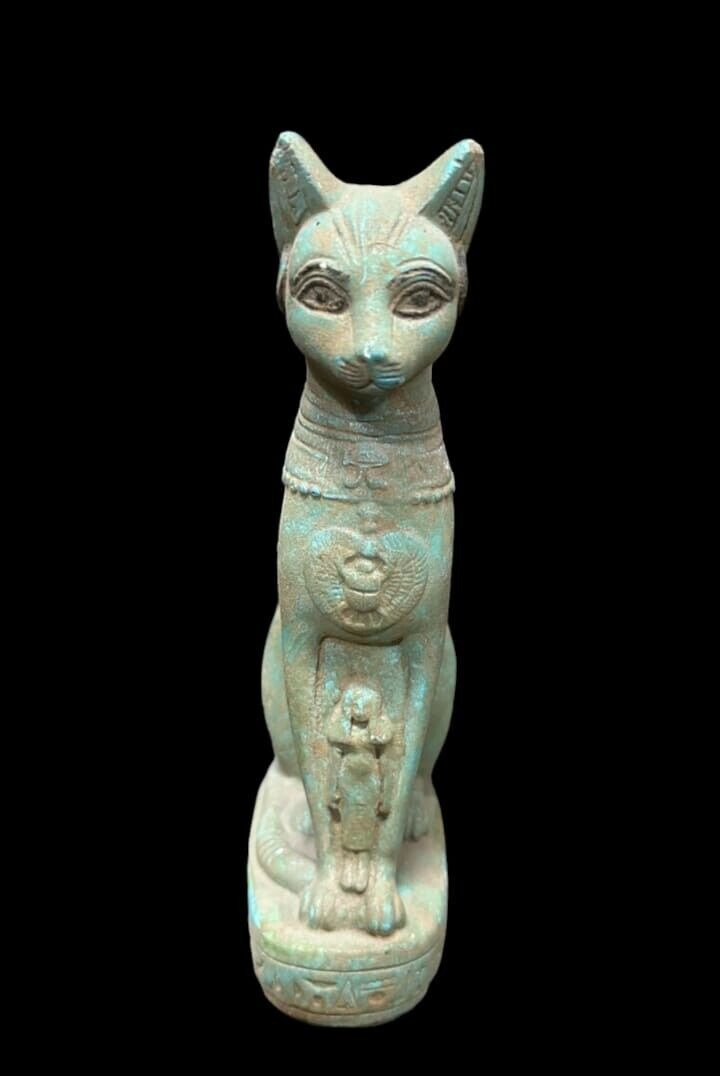 Rare Antique Ancient Egyptian Goddess Bastet Egyptian cat from Egyptian BC