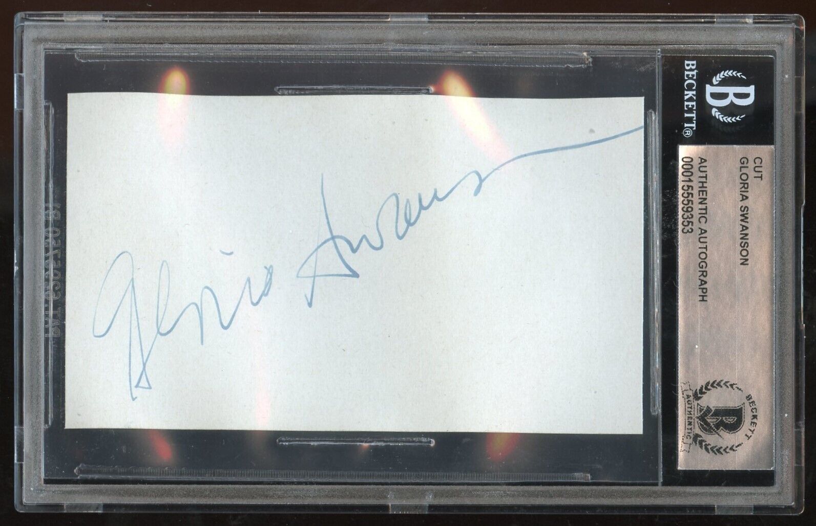 Gloria Swanson d1983 signed autograph 2x3 cut Actress in Sunset Boulevard BAS