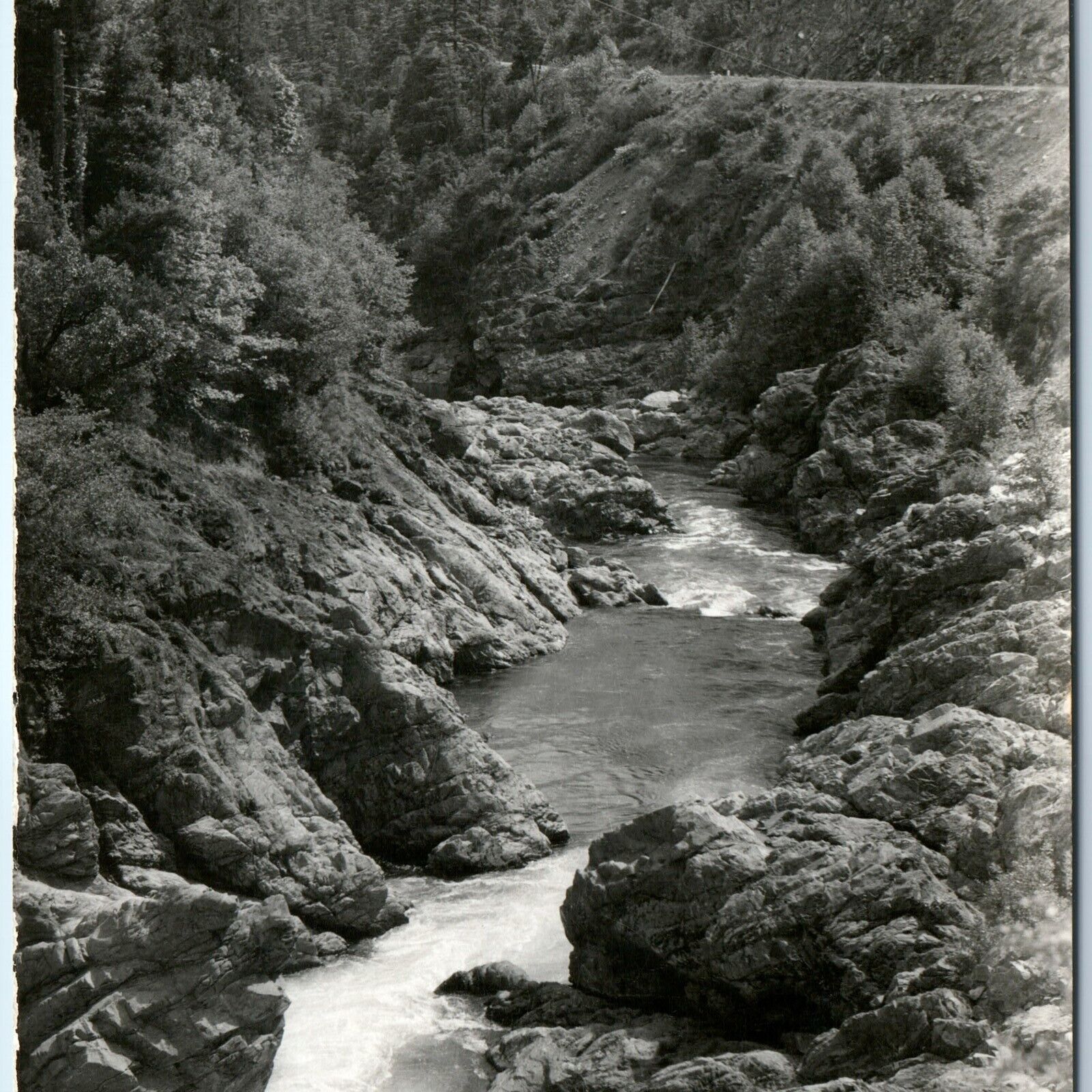 c1950s CA Redwood Highway RPPC Smith River Canyon Scenic Real Photo Art Ray A166