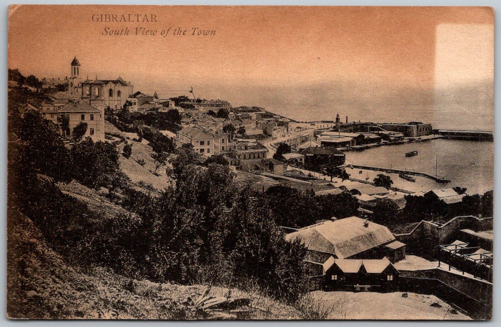 GIBRALTAR c1910 Postcard South View Of Town