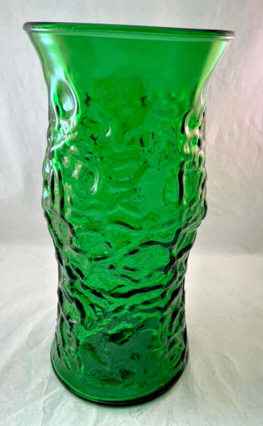 Vintage Crinkle Pebble Design Face Emerald Green 9 1/2\