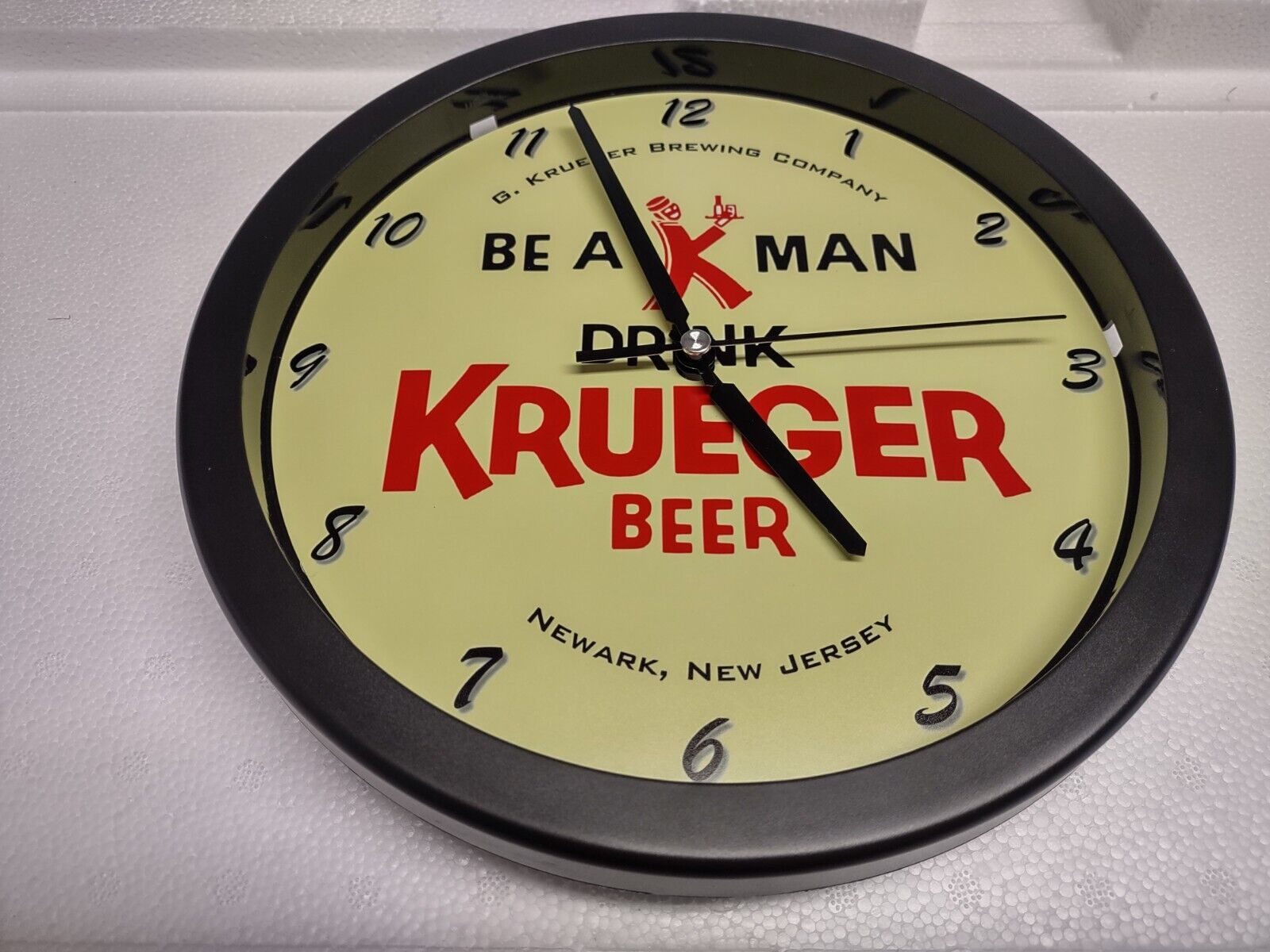 Krueger Beer Wall Clock - Yellow