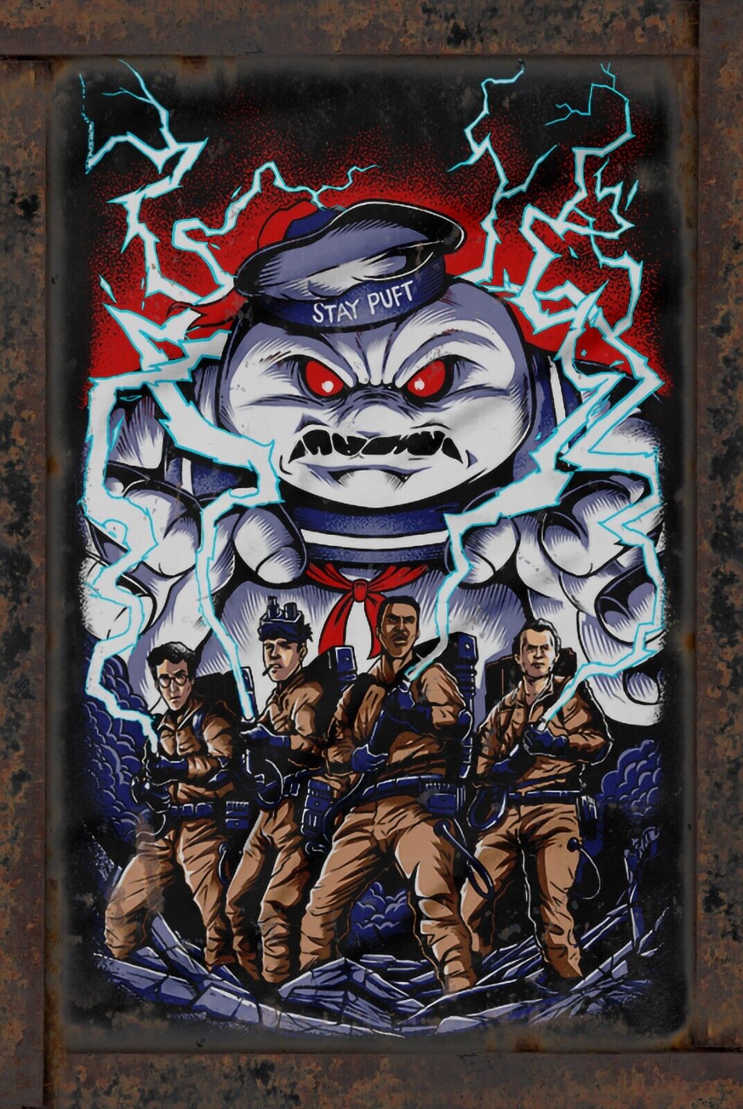 Ghostbusters 8x12 Rustic Vintage Style Tin Sign Metal Poster