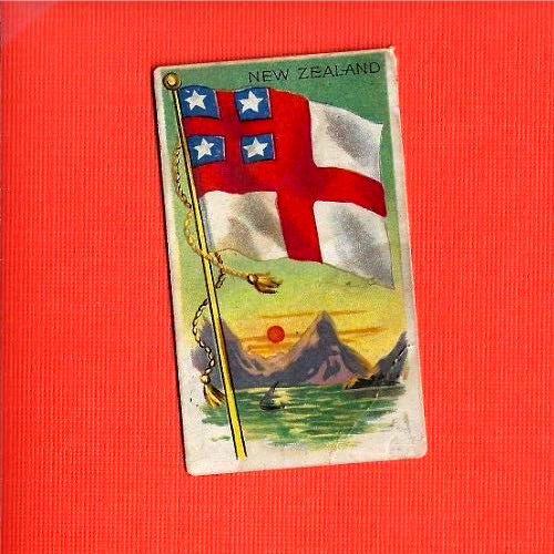 1909-11 FLAGS OF ALL NATIONS RECRUIT LITTLE CIGARS T59-2    NEW ZEALAND  crease
