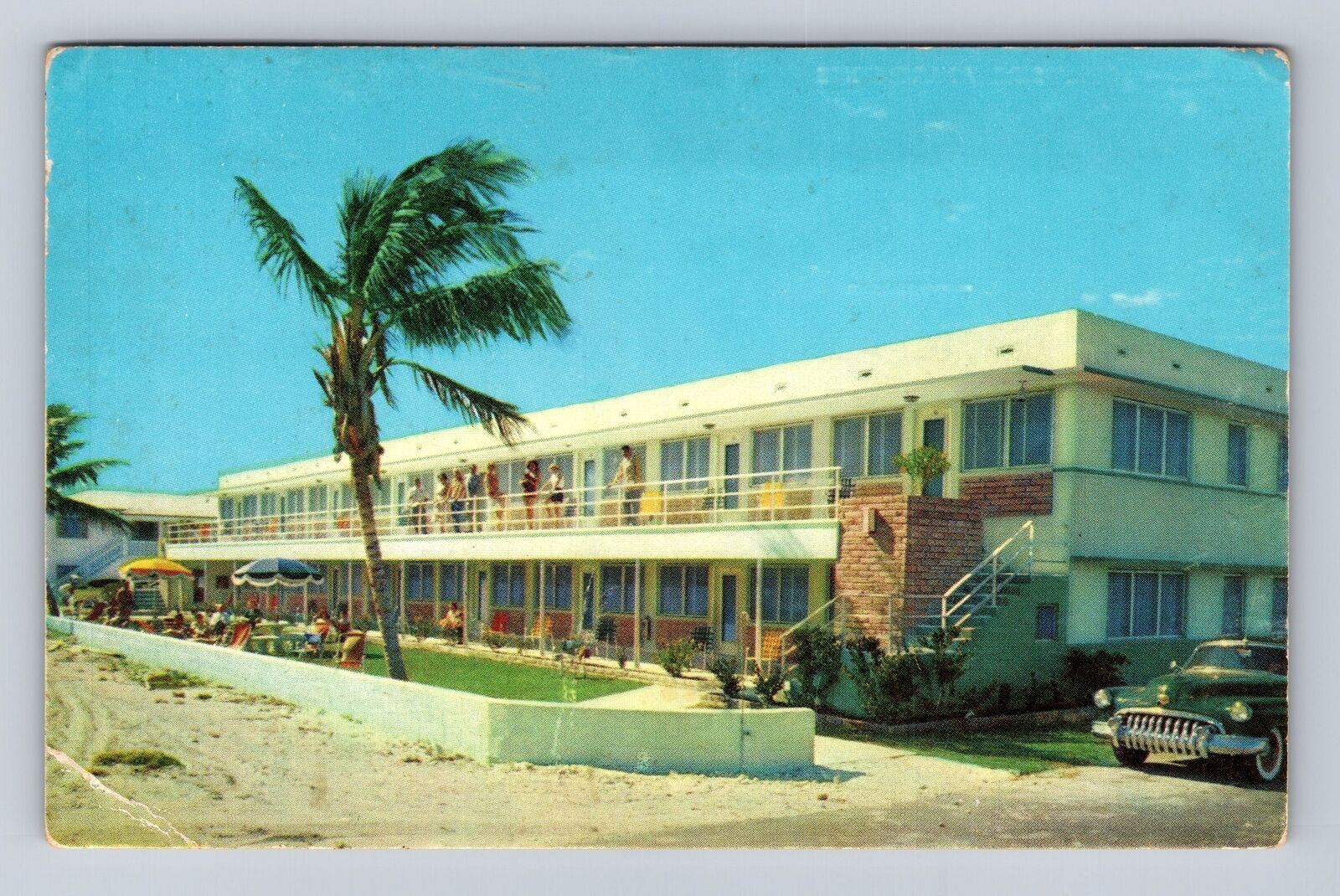 Hollywood By The Sea FL-Florida, Surf Side Apartments, Antique Vintage Postcard