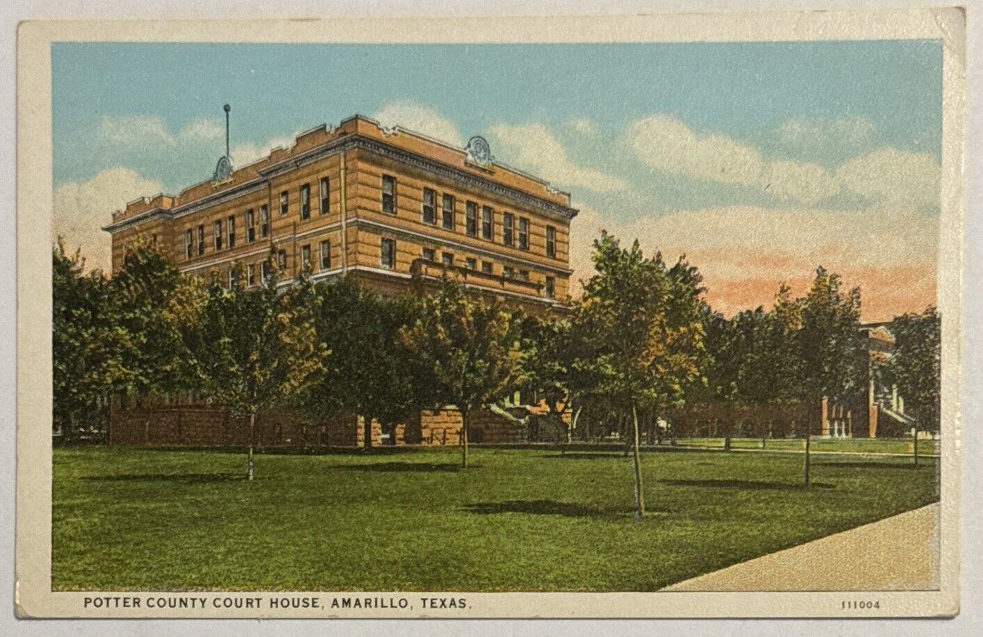 Potter County Court House Amarillo TX Texas Unused Antique Postcard
