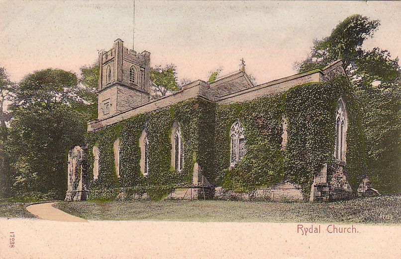 Postcard Rydal Church UK