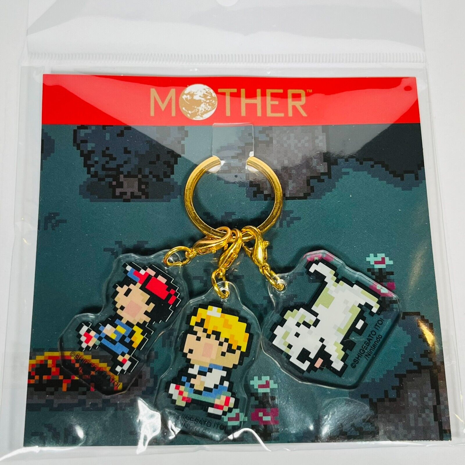 Earthbound Ness & Pokey & King acrylic keychain Mother 2 *Official NINTENDO*