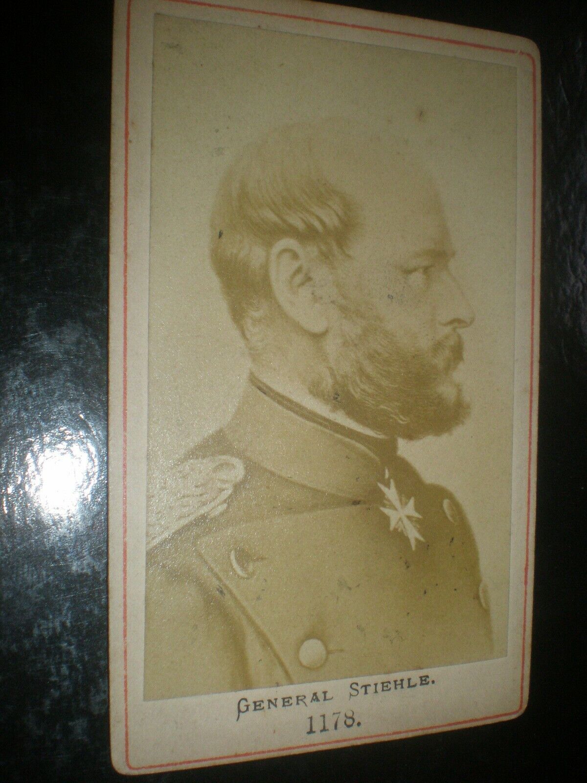 Cdv photograph Prussia Germany General Gustav von Stiehle c1860s