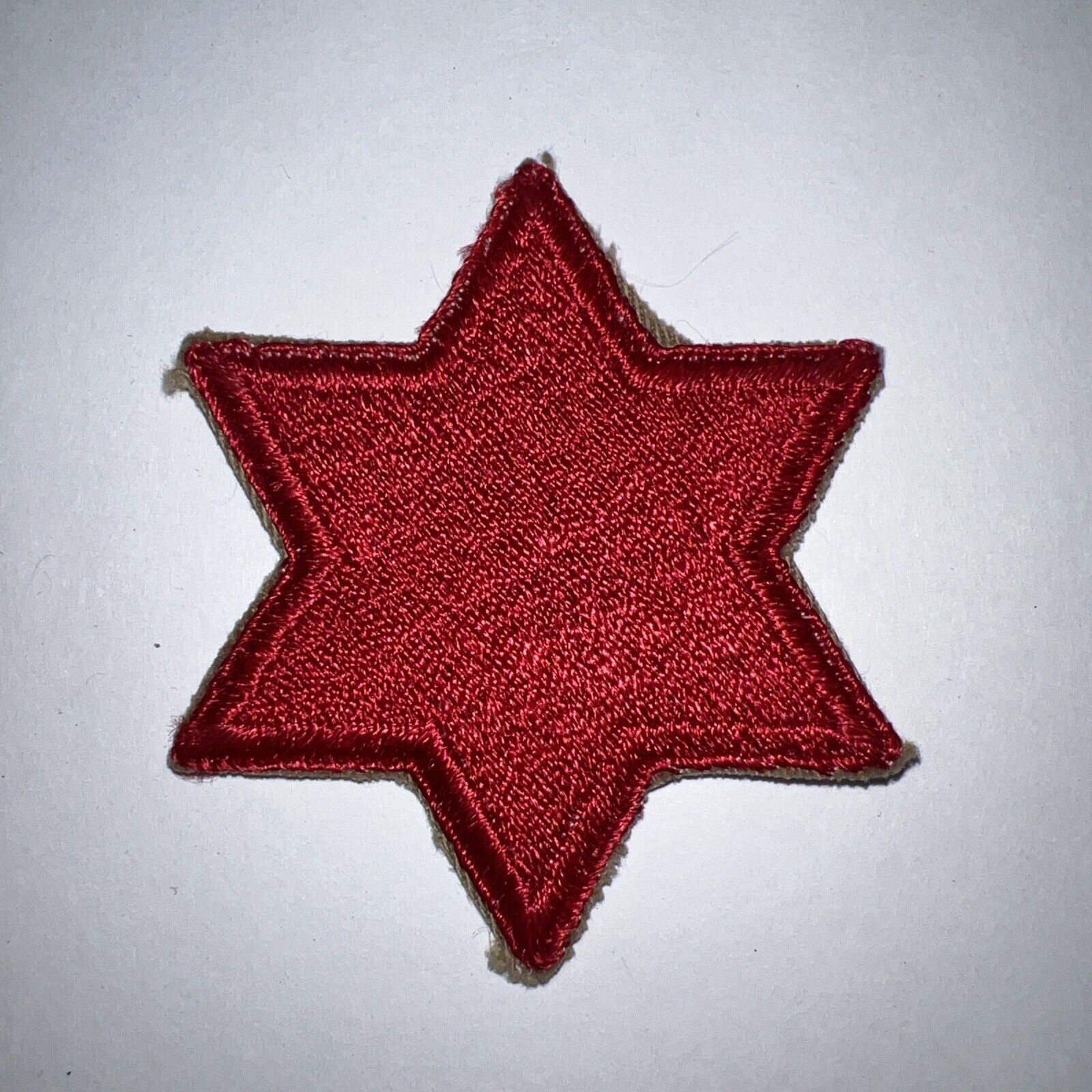 6th Infantry Division Patch: WWII US Army Military Red Star – original