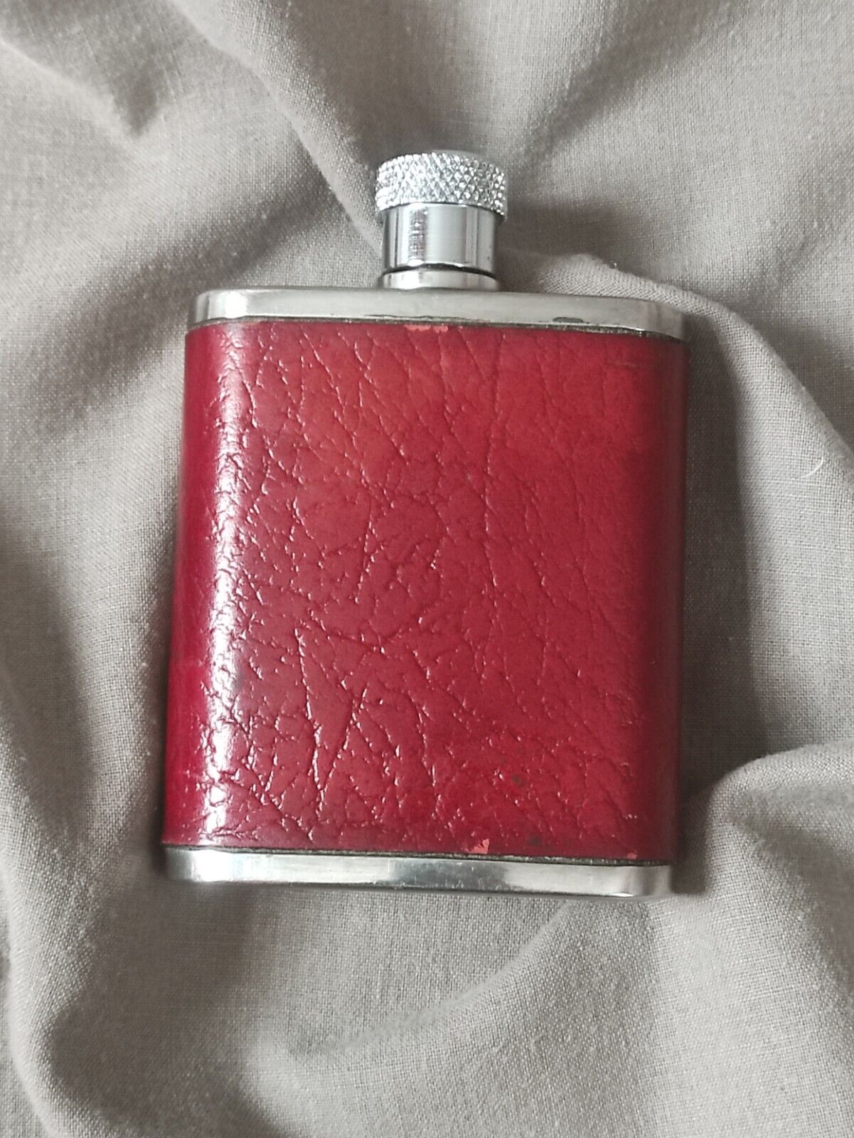 Vintage Pocket Flask 2.2oz Original Fashionable England Stainless Steel