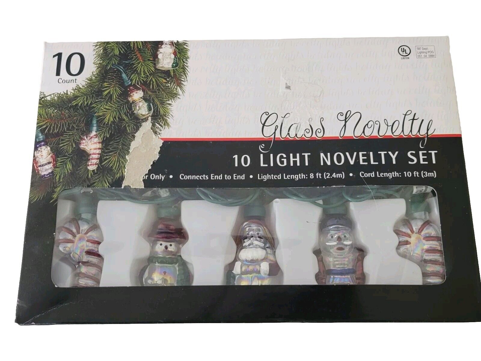 Target Y2K CHRISTMAS Lights ASSORTED 10 GLASS FIGURAL LIGHT BULBS NOVELTY SET 