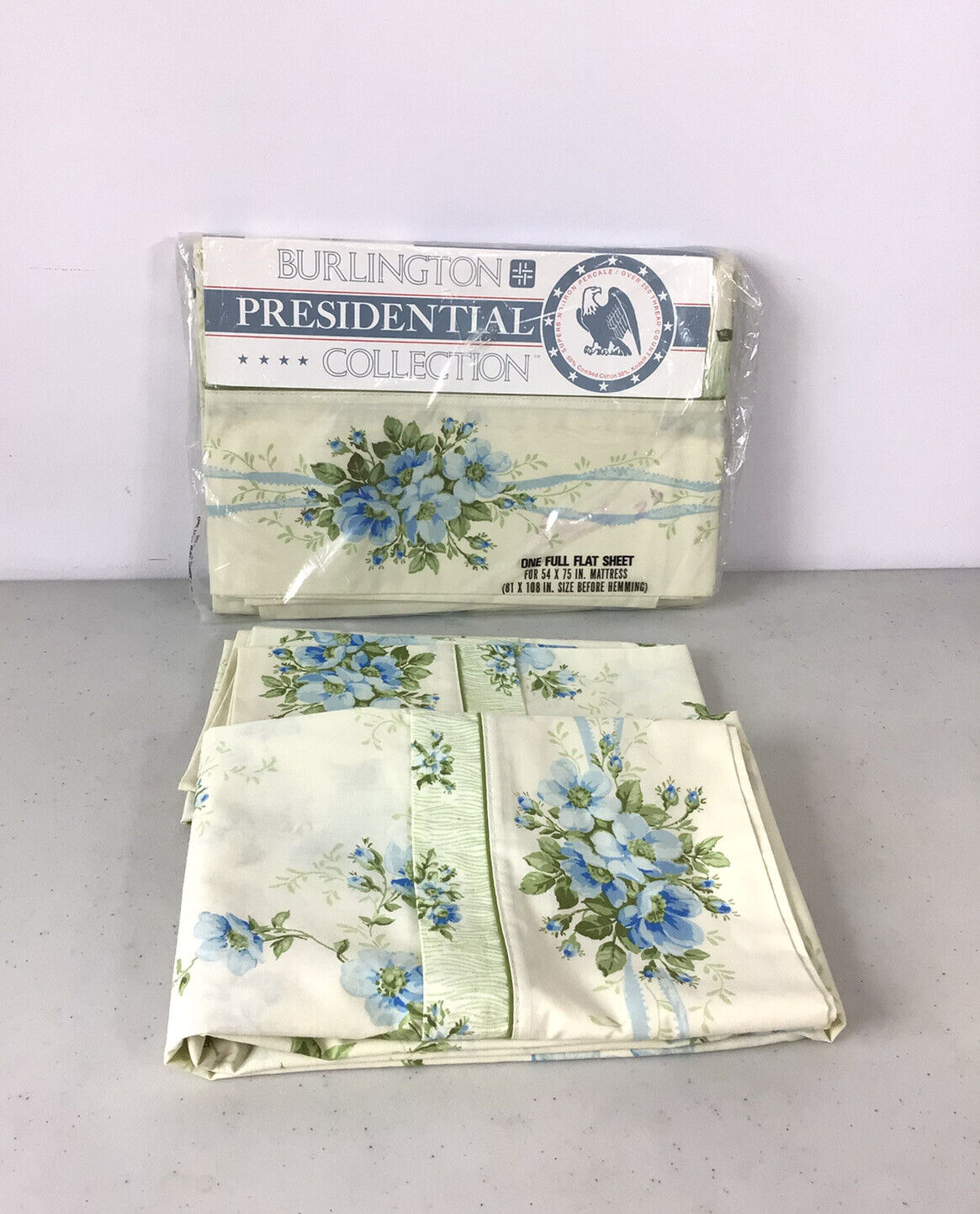 Vintage Burlington Presidential Floral Sheets NEW
