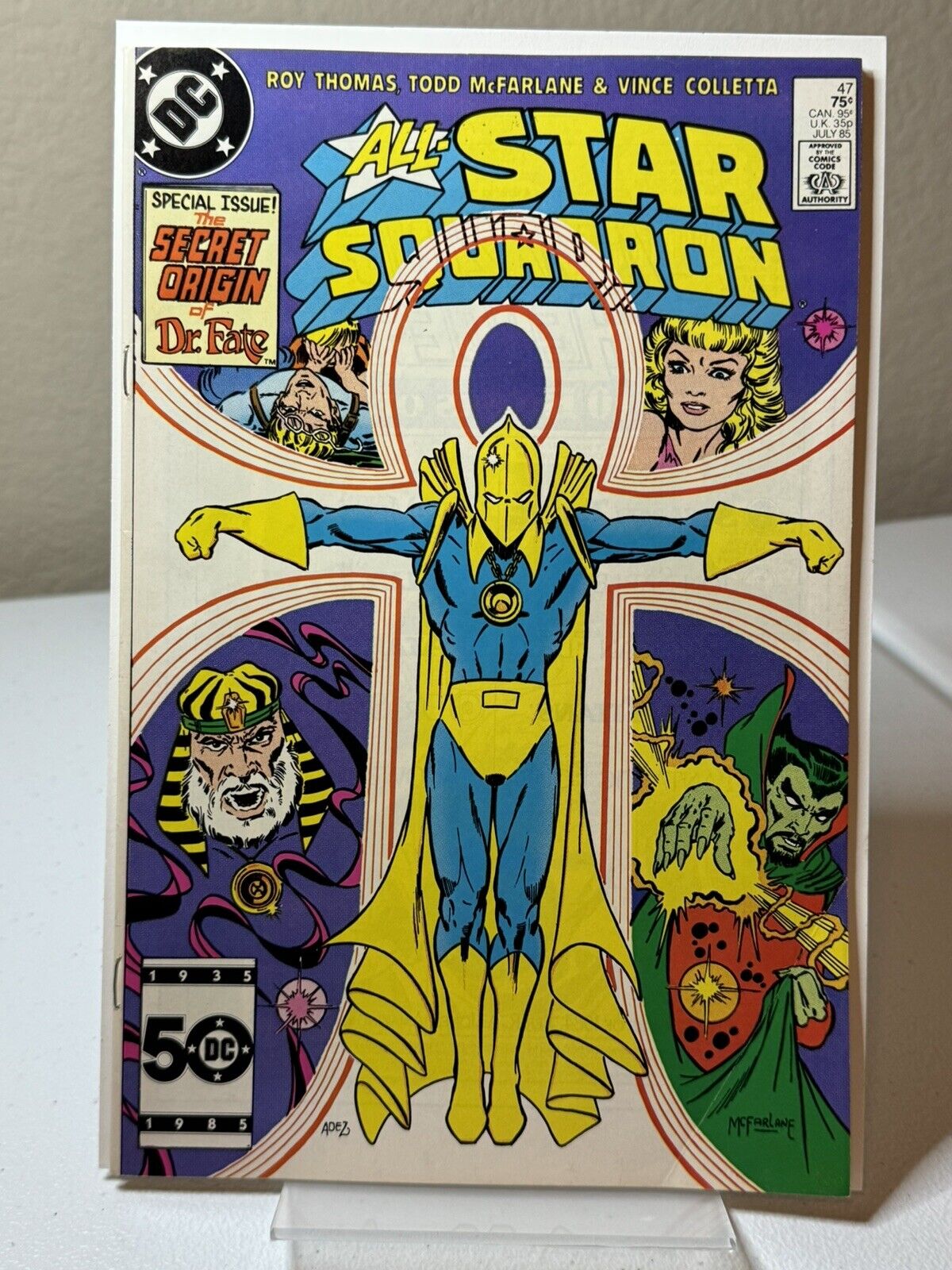 ALL STAR SQUADRON #47 1985 DC COMICS TODD MCFARLANE COVER DOCTOR FATE