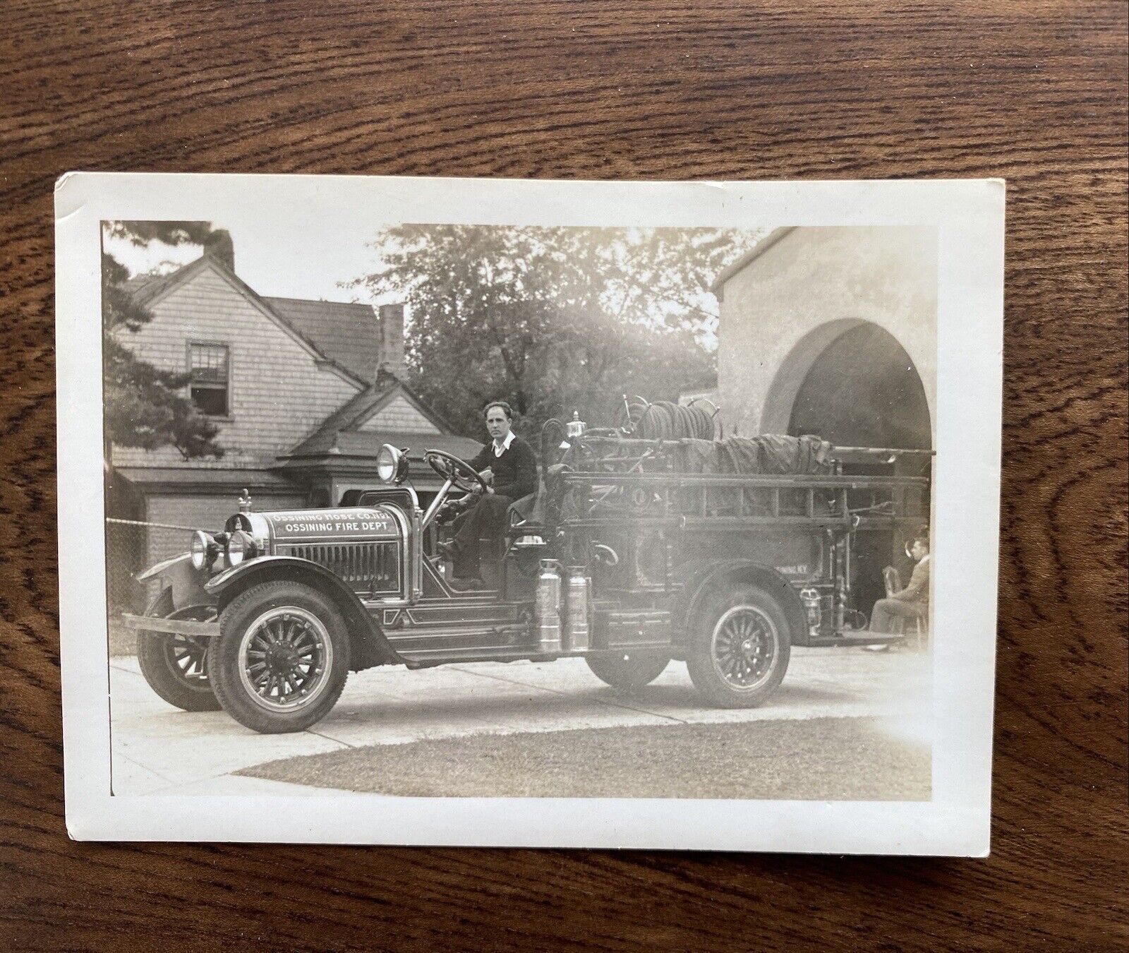 Ossining New York Fire Department Hose Truck Original Small Vintage Photo