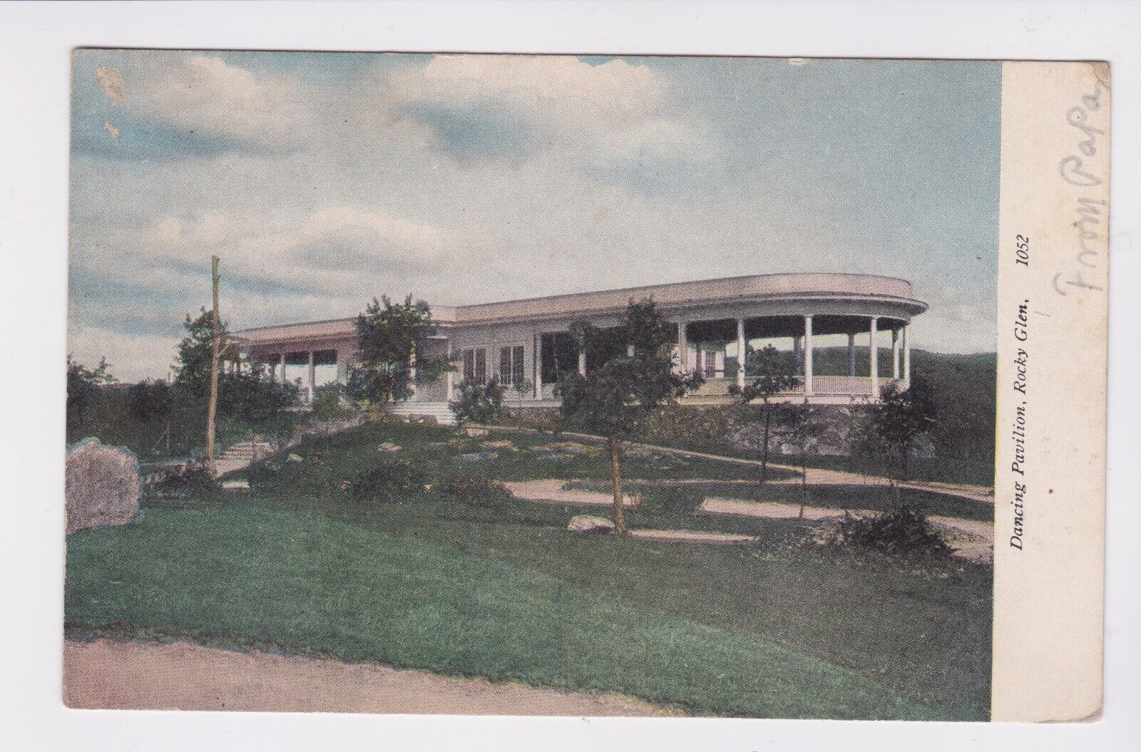 Scranton Pa ROCKY GLEN Dance Pavilion Postcard 1910 Wilkes Barre PA