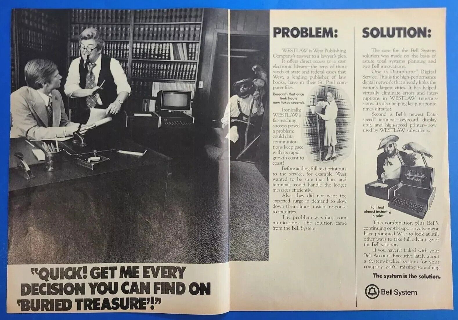 1979 Bell System Problem: / Solution: Vintage 1970\'s Magazine Print Ad