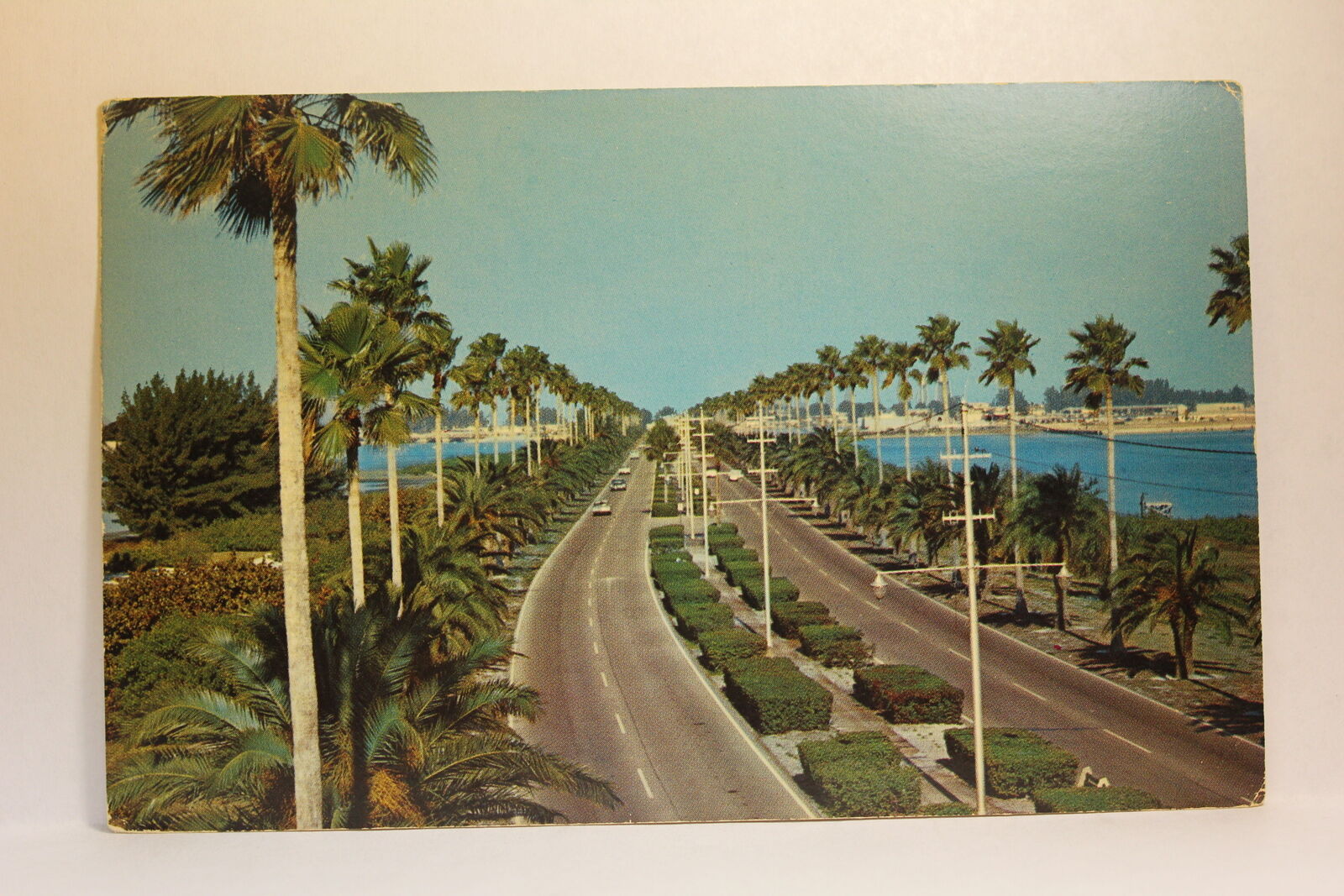 Postcard Clearwater\'s Memorial Causeway Looking Westward Clearwater FL H27
