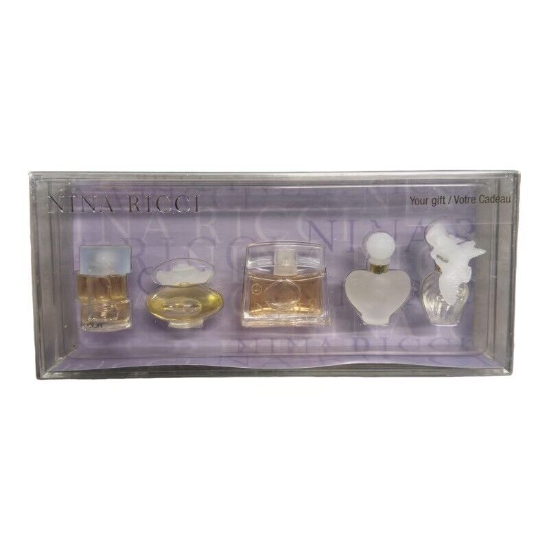Vintage Nina Ricci set of 5 miniature Eau de Toilette Parfum NIP