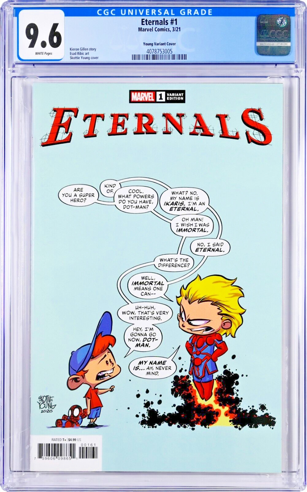 Eternals #1 CGC 9.6 (Mar 2021, Marvel) Skottie Young Variant Cover, Sersi Ikaris