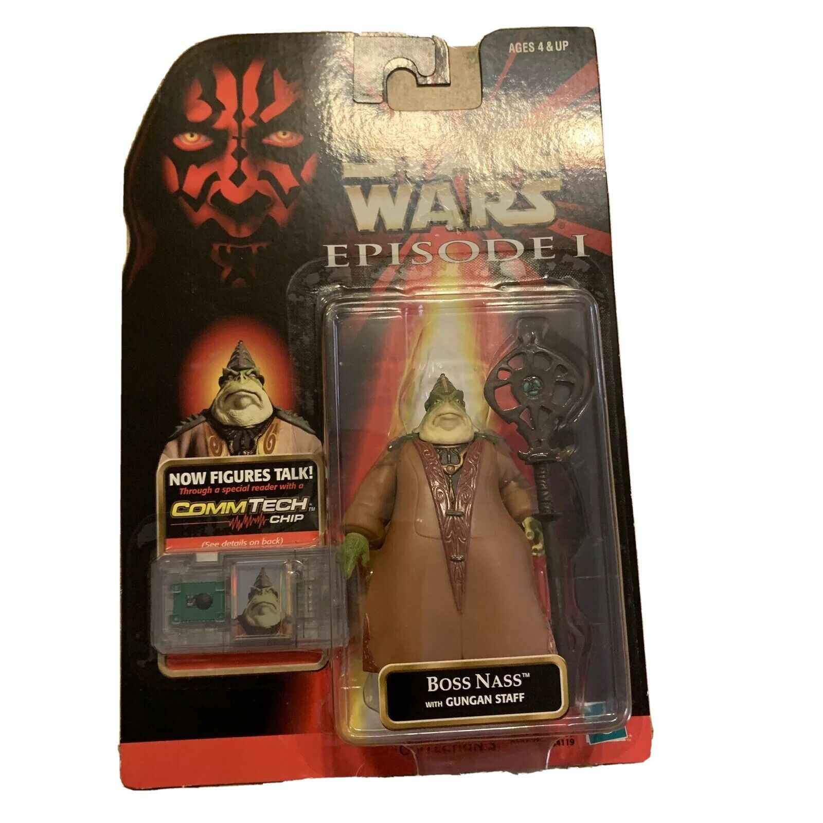 Vintage Star Wars Boss Nass With Commtech Chip 1998 Hasbro E4