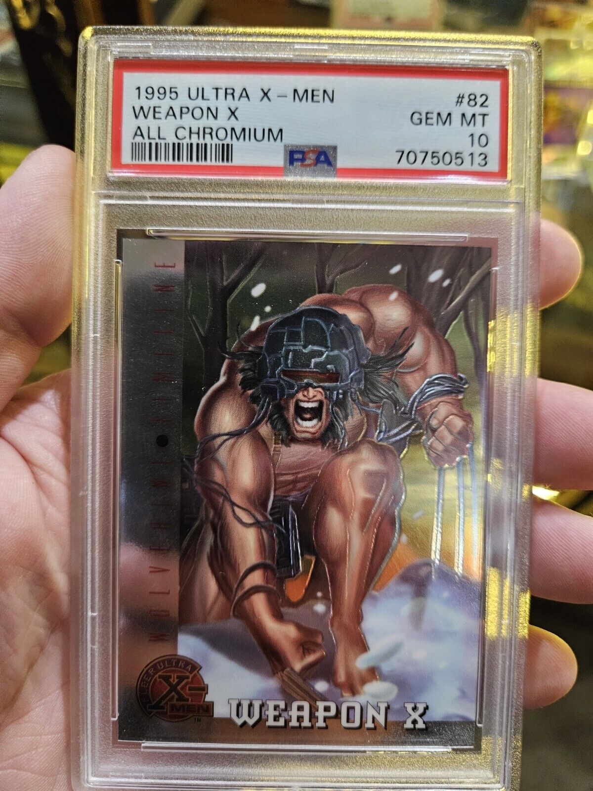 1995 Fleer Ultra X-Men Chromium Wolverine #82 Psa 10 Pop 4