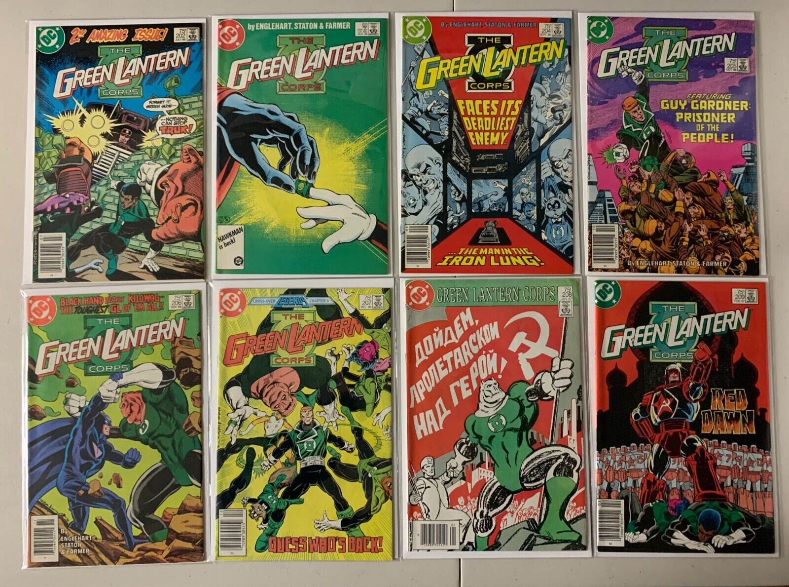 Green Lantern Corps lot #202-223 DC 20 different books average 7.0 (1986-\'88)