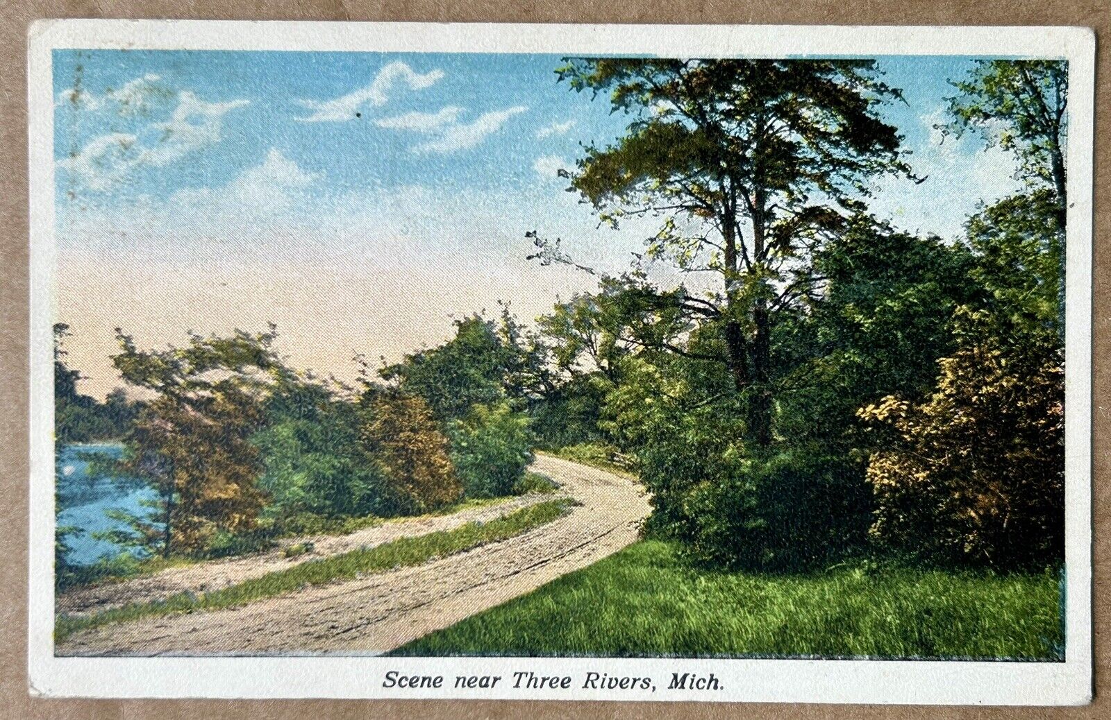 Scene near Three Rivers Michigan MI. 1916 Vintage Postcard