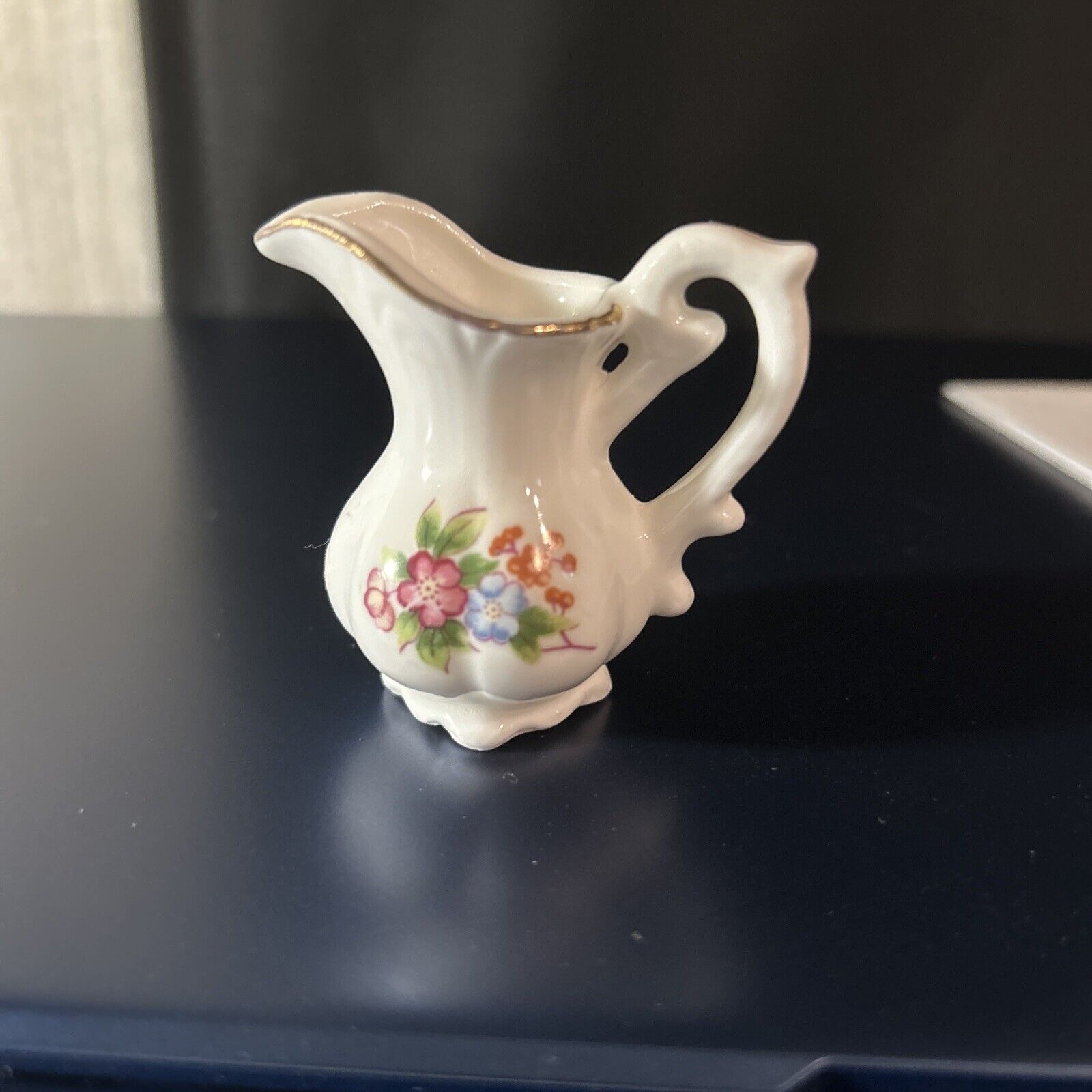 2” Vintage Pitcher  Small Miniature Sizes Flower Designs Dollhouse